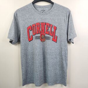 League Cornell Big Red University Short Sleeve Heather Grey Tee M